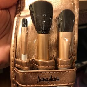 Neiman Marcus Gold Travel Brushes w/ Case
